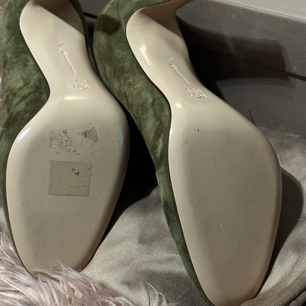 Gianvito Rossi Green Velvet Ankle Boots - Picture 2 of 4